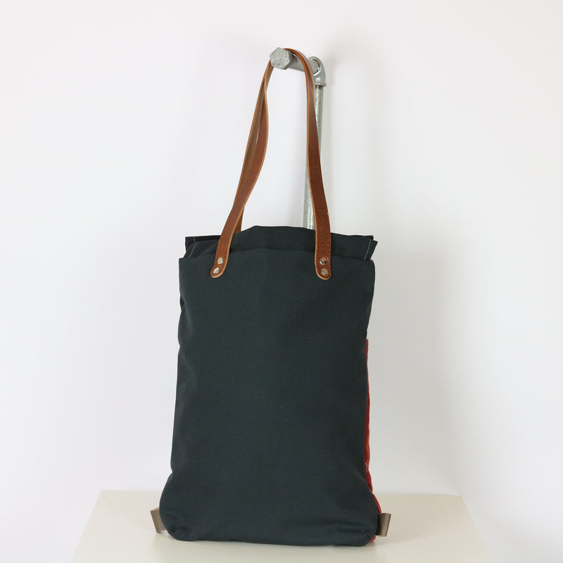 Handtaschen Rucksack "Edda" • Cord Rouge Rot • 2in1 Turnbeutel Shopper