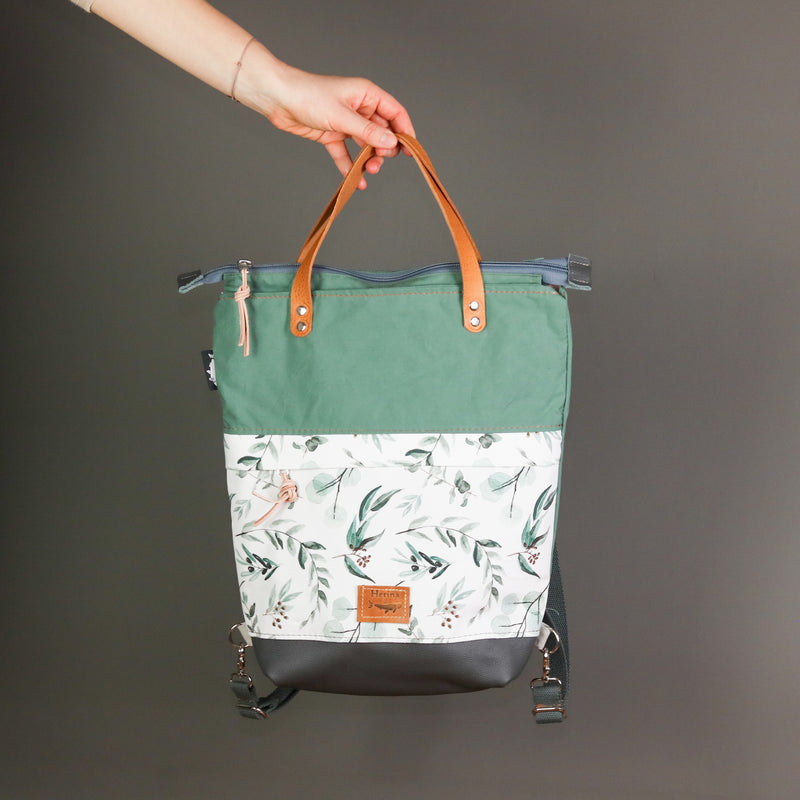 Rucksack Tasche "Joost"  • Shopper mit Rucksack Funktion • Mint • 2in1 Convertible Tote Bag