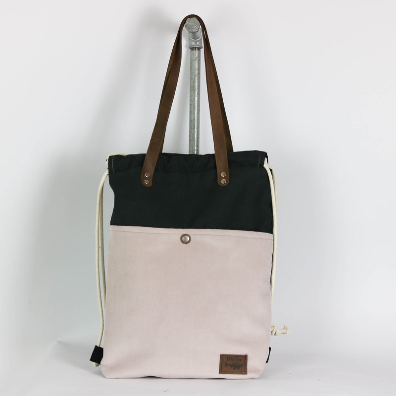 Shopper / Turnbeutel "Eske" • Pastell Rosé • 2in1 Tasche