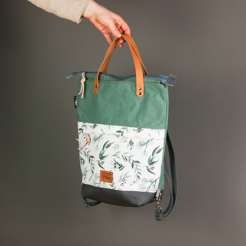 Rucksack Tasche "Joost"  • Shopper mit Rucksack Funktion • Mint • 2in1 Convertible Tote Bag