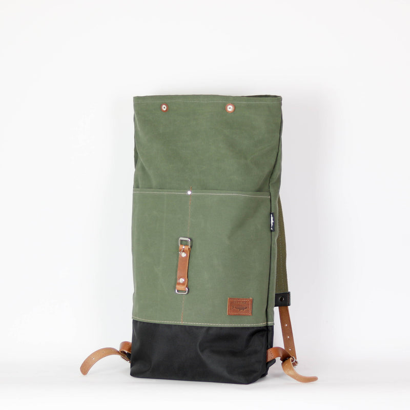 Rucksack Roll Top "Fiete" • Khaki wasserabweisend