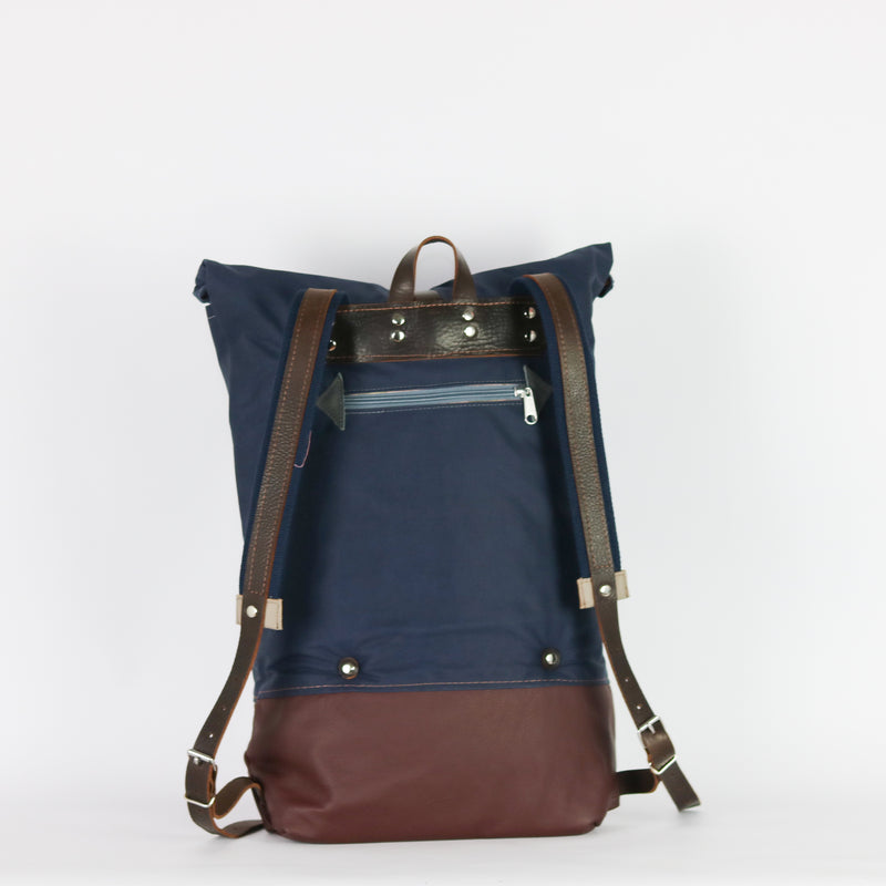 Rucksack Roll Top "Emil" • Navy Blau