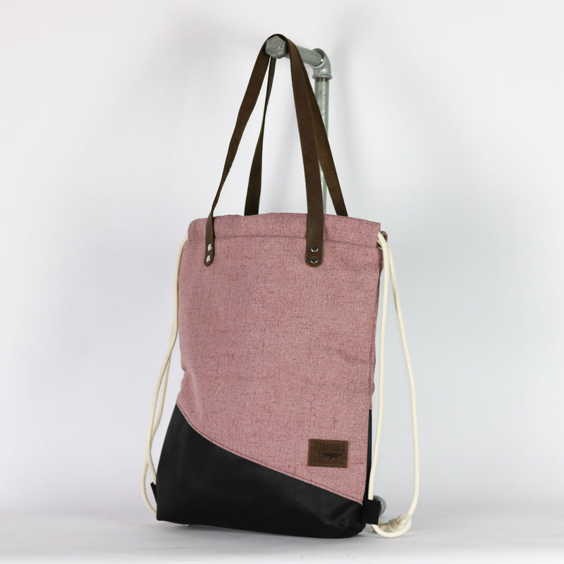 Shopper / Turnbeutel "Juna" • Altrosé • 2in1 Tasche