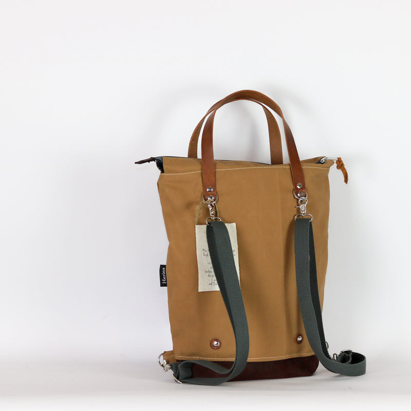 Rucksack Tasche "Joris"  • Shopper mit Rucksack Funktion  • Beige • 2in1 Convertible Tote Bag