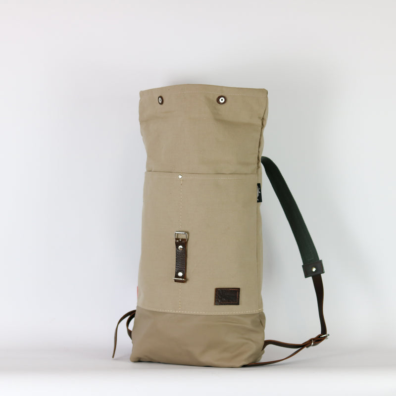 Rucksack Roll Top  "Mara" • Creme Beige Leder • Wasserabweisend