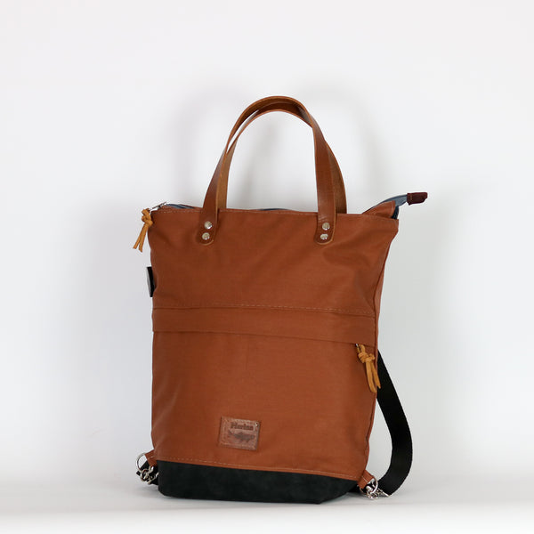 Rucksack Tasche "Aska"  • Shopper mit Rucksack Funktion  • Rost • 2in1 Convertible Tote Bag