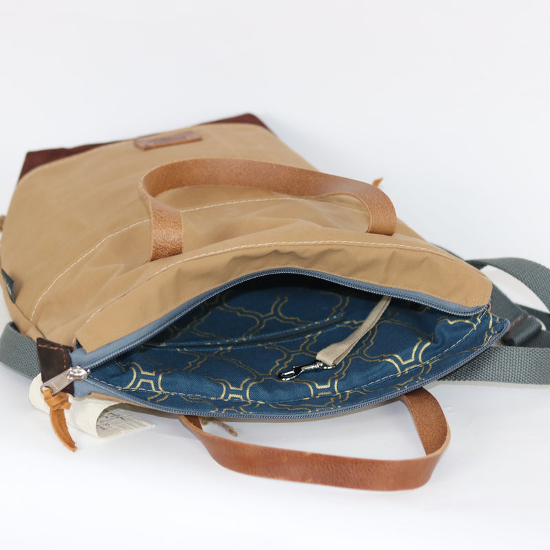 Rucksack Tasche "Joris"  • Shopper mit Rucksack Funktion  • Beige • 2in1 Convertible Tote Bag