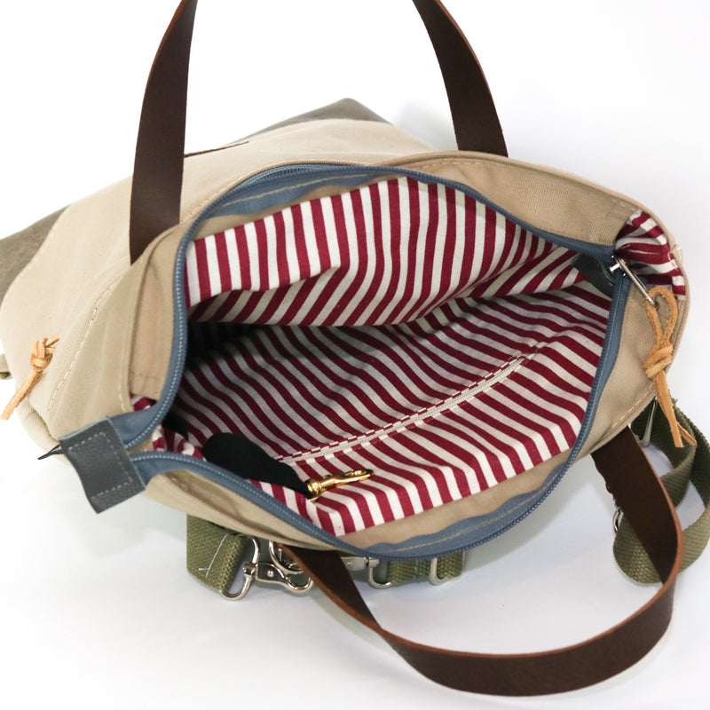 Rucksack Tasche "Mara"  • Shopper mit Rucksack Funktion  • Beige • 2in1 Convertible Tote Bag