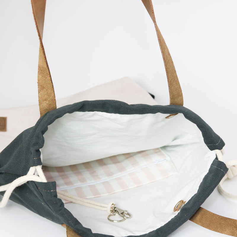 Shopper / Turnbeutel "Eske" • Pastell Rosé • 2in1 Tasche